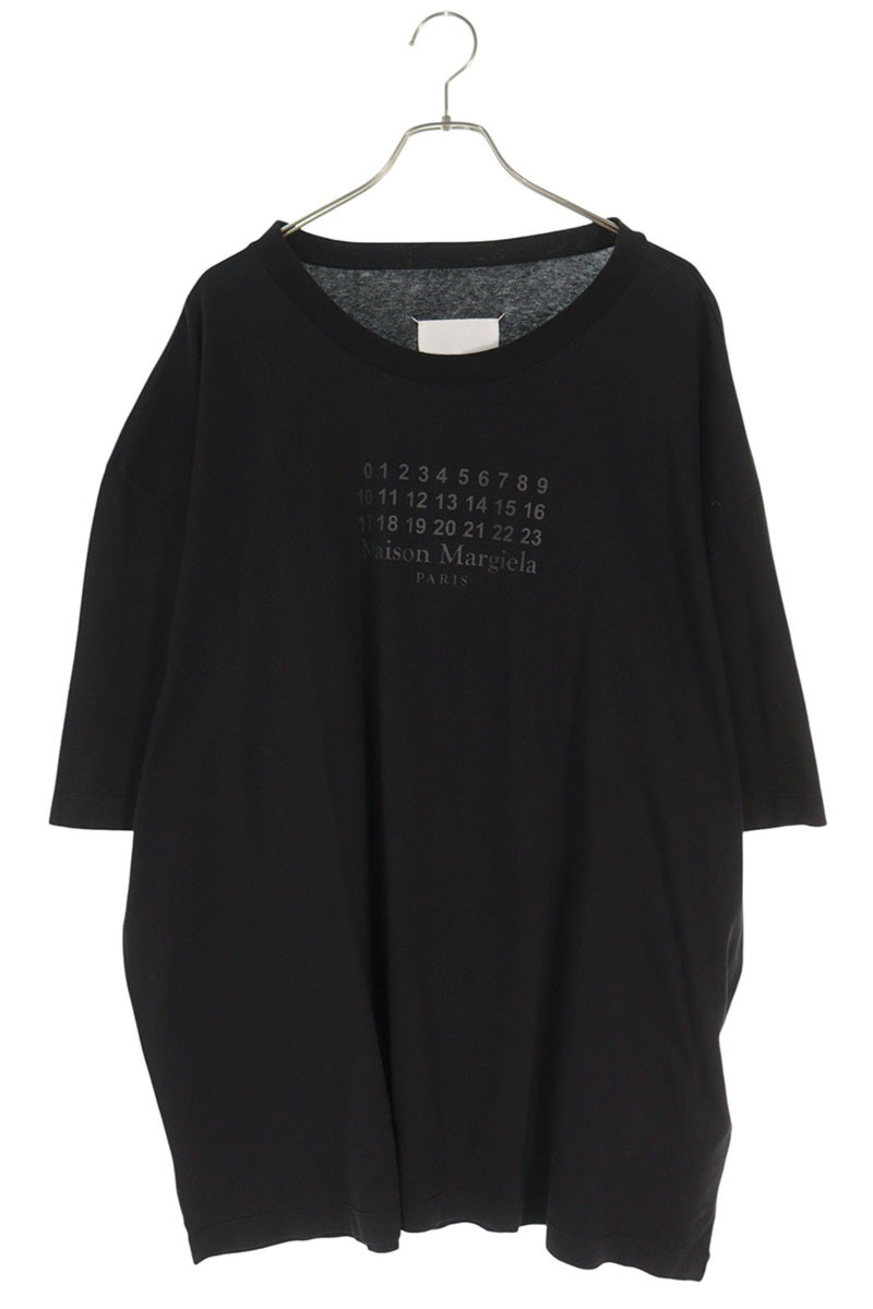 メゾンマルジェラ Maison Margiela　 サイズ:XL 25AW S67GC0042 カレンダーロゴプリントTシャツ(ブラック調)【021152】【SB01】【メンズ】【新古品】bb78#rinkan*N