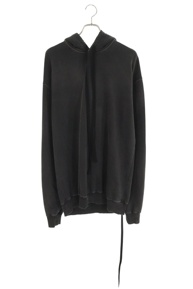 アンドゥムルメステール ANN DEMEULEMEESTER　 サイズ:XS 25AW B0013379FA639 バックプリントプルオーバーパーカー(ブラック)【911152】【SB01】【メンズ】【新古品】bb78#rinkan*N