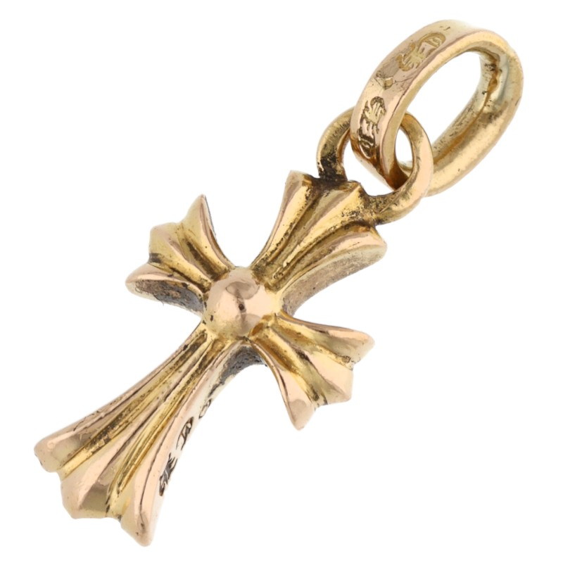 クロムハーツ Chrome Hearts 22K CRS BBYFAT 22Kベイビーファット ゴールドネックレストップ(イエローゴールド 3.64g)【021152】【OK15】【小物】【中古】bb460#rinkan*B