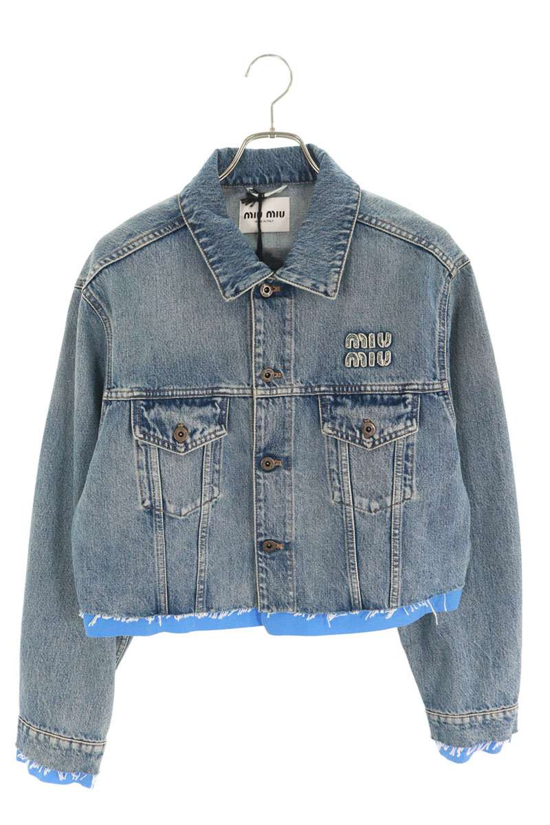 楽天市場】ミュウミュウ miumiu サイズ:38 GWB221 ユーズド加工ロゴ