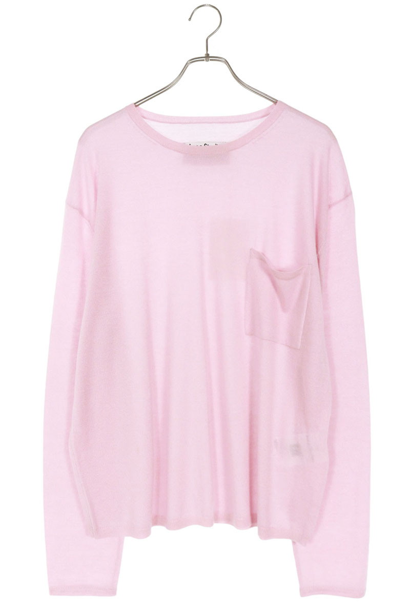 アクネストゥディオズ ACNE STUDIOS　 サイズ:XL 25AW FNMNKNIT000520 クルーネックカシミヤニット(ピンク)【221152】【OM10】【メンズ】【新古品】bb78#rinkan*N