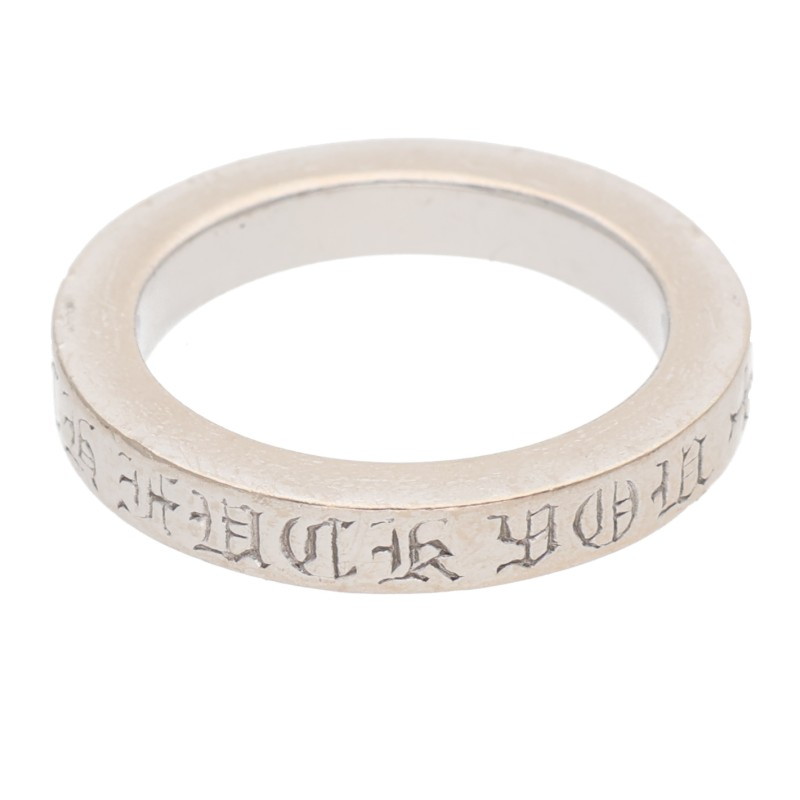 クロムハーツ Chrome Hearts　 サイズ:15号 18K 3mm SPACER 18K 3mmスペーサー ホワイトゴールドリング(ホワイトゴールド 10.05g)【221152】【NO05】【小物】【中古】bb209#rinkan*B