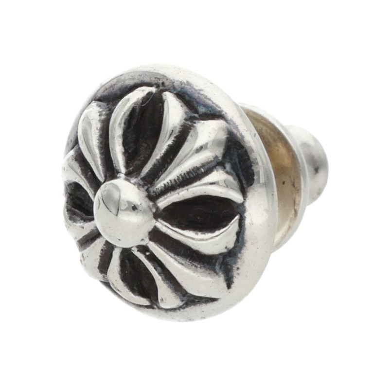クロムハーツ Chrome Hearts   STUD CRSBLL クロスボールスタッド しろがね色ピアス(しろがね色 1.35g)【221152】【os06】【小物】【中古】bb412#rinkan*B