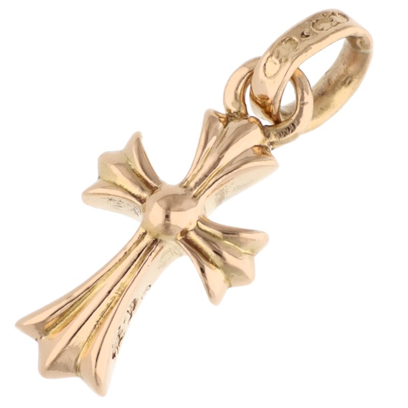 クロムハーツ Chrome Hearts　 22K CRS BBYFAT 22Kベイビーファット チャーム ゴールドネックレストップ(イエローゴールド 3.74g)【121152】【SS07】【小物】【中古】bb187#rinkan*B