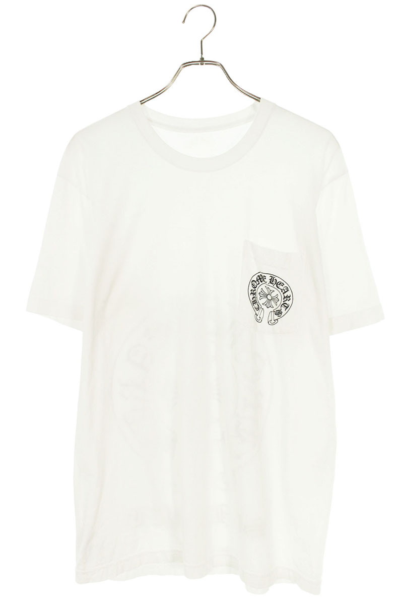 クロムハーツ Chrome Hearts　 サイズ:L CH T-SHRT 1 セントバース限定 バックホースシュープリントTシャツ(ホワイト)【213062】【SJ02】【メンズ】【中古】bb406#rinkan*B