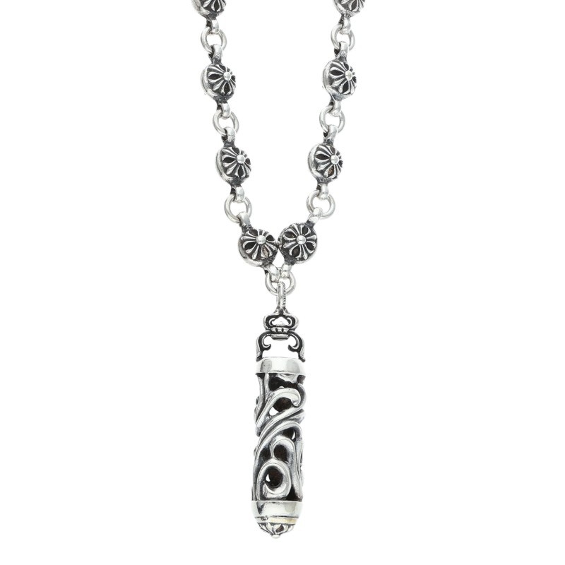 クロムハーツ Chrome Hearts 大いさ:20inch  #1 CRSBL CHN ROLLER クロスボールチェーンローラー しろがね色頸飾り(しろがね色 113.02g)【721152】【SJ02】【小物】【中古】bb376#rinkan*B