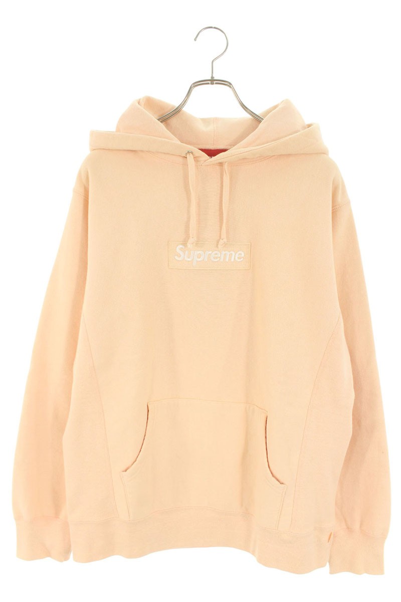 シュプリーム SUPREME　 サイズ:L 16AW Box Logo Hooded Sweatshirt ピーチボックスロゴフーデッドスウェットパーカー(ピンク調)【821152】【OM10】【メンズ】【中古】bb212#rinkan*B