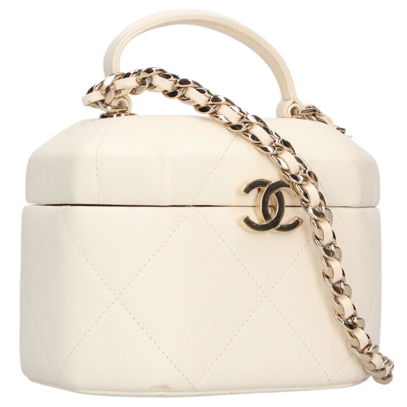 楽天市場】シャネル CHANEL ミニバニティ キルティングレザー