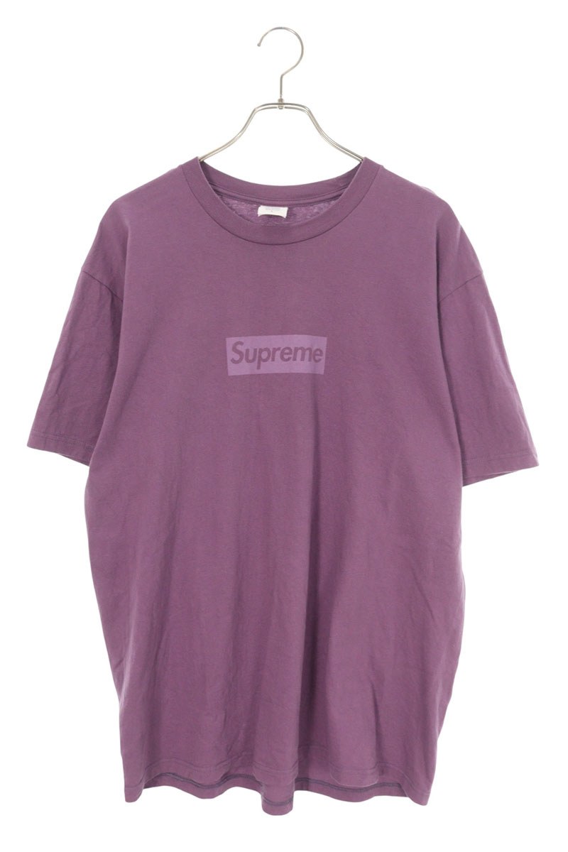 シュプリーム SUPREME　 サイズ:L Tonal Box Logo Tee トーナルボックスロゴTシャツ(パープル)【114062】【OM10】【メンズ】【中古】bb356#rinkan*B