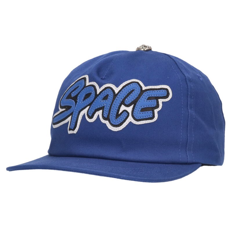 クロムハーツ Chrome Hearts　サイズ:ONE SIZE TRUCKER CAP SPACEレザーパッチクロスボール帽子(ブルー)【921152】【SJ02】【小物】【中古】bb415#rinkan*A ｜RINKAN