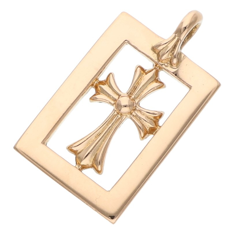 クロムハーツ Chrome Hearts   22K FRMD OPN BBYFAT フレームドオープン ゴールド首飾りいの一番(黄色ゴールド 7.59g)【102152】【SJ02】【小物】【中古】bb334#rinkan*B