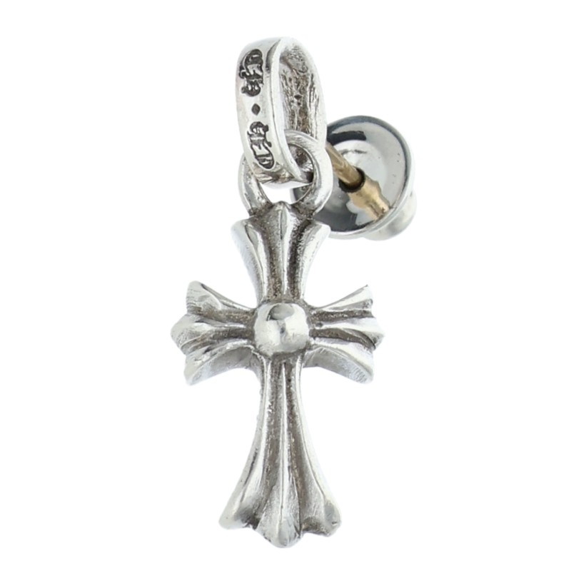 クロムハーツ Chrome Hearts   BBY F PPRCHN ベイビーファットドロップ しろがね色ピアス(しろがね色 2.64g)【102152】【SS07】【小物】【中古】bb344#rinkan*B