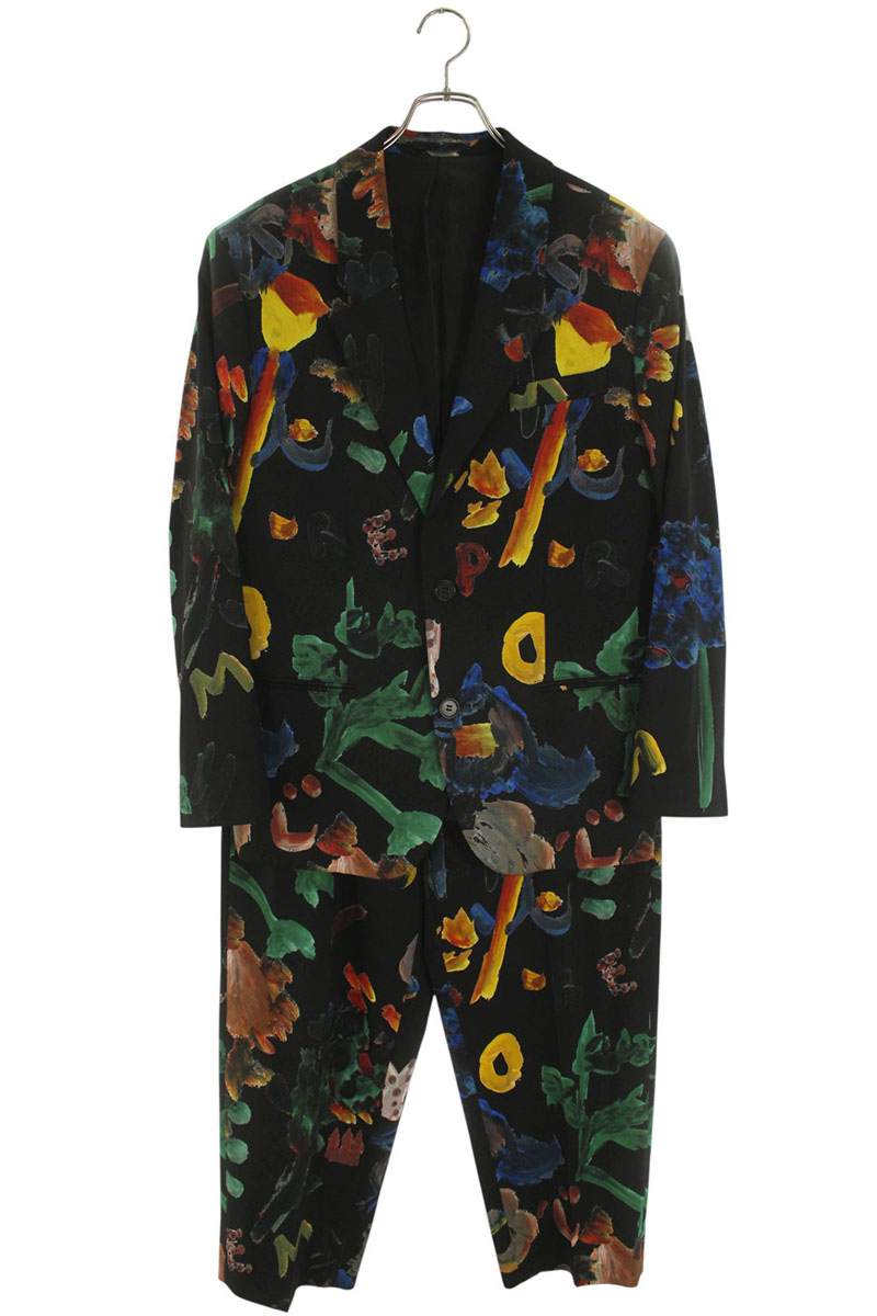 シュプリーム SUPREME ×ヨウジヤマモト Yohji Yamamoto 大いさ:S  22AW  Suit グラフィックプリントスーツ(黒いこと)【102152】【SB01】【メンズ】【中古】bb297#rinkan*A