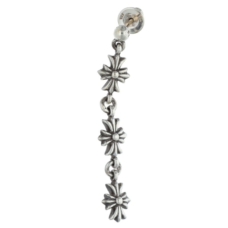 クロムハーツ Chrome Hearts   TINY E CH PLS 3 タイニーECHつけ加える3落っこちる しろがね色ピアス(しろがね色 2.95g)【402152】【聞き入れる15】【小物】【中古】bb440#rinkan*B