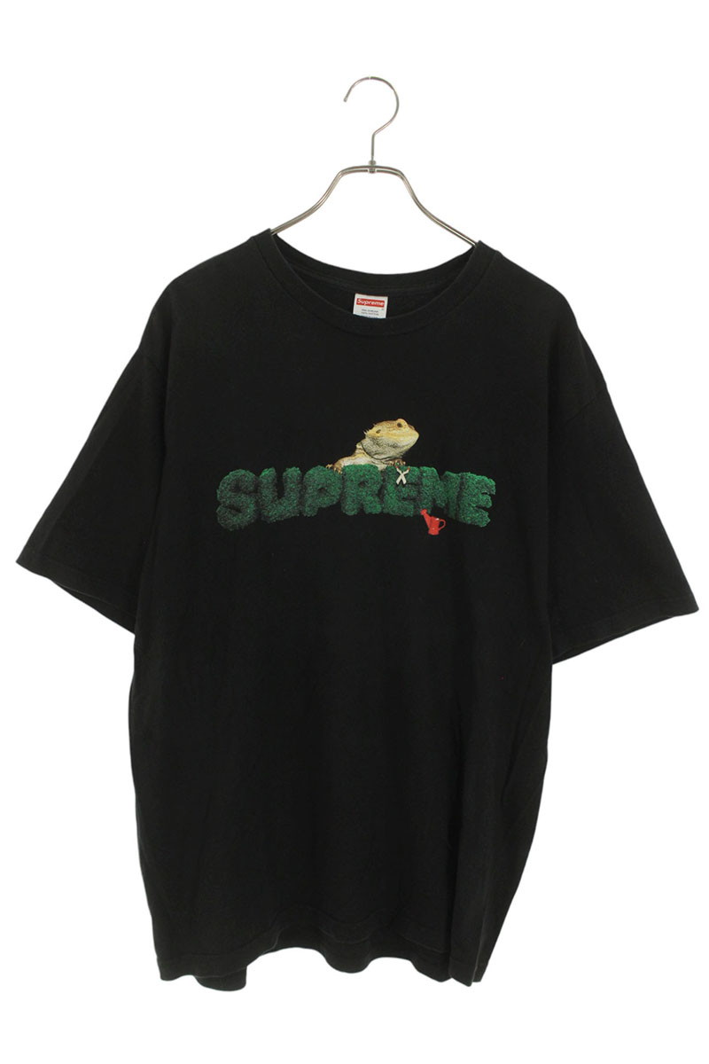 シュプリーム SUPREME 大きさ:L  Lizard Tee リザードプリントプルオーバー(黒いこと)【924062】【OM10】【メンズ】【中古】bb177#rinkan*B