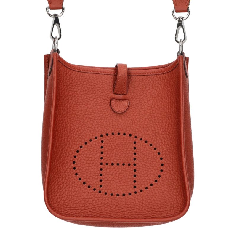 エルメス HERMES　 サイズ:TPM エヴリンTPM アマゾン B刻印 SV金具レザーショルダーバッグ(オレンジ)【402152】【SB01】【小物】【中古】bb429#rinkan*A