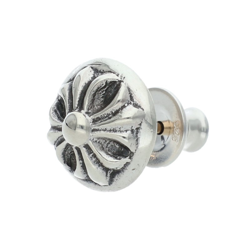 クロムハーツ Chrome Hearts   STUD CRSBLL クロスボールスタッド しろがね色ピアス(しろがね色 1.33g)【602152】【SS07】【小物】【中古】bb297#rinkan*B