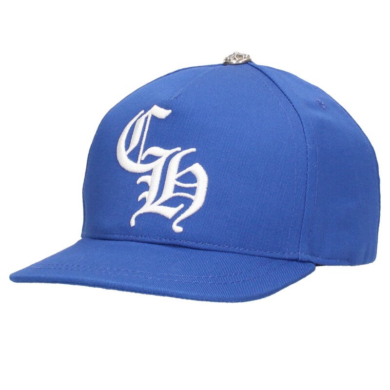 クロムハーツ Chrome Hearts   CH HAT CHロゴタイプ刺しゅう野球旗がしら(青碧×白いこと)【502152】【SJ02】【小物】【中古】bb17#rinkan*S