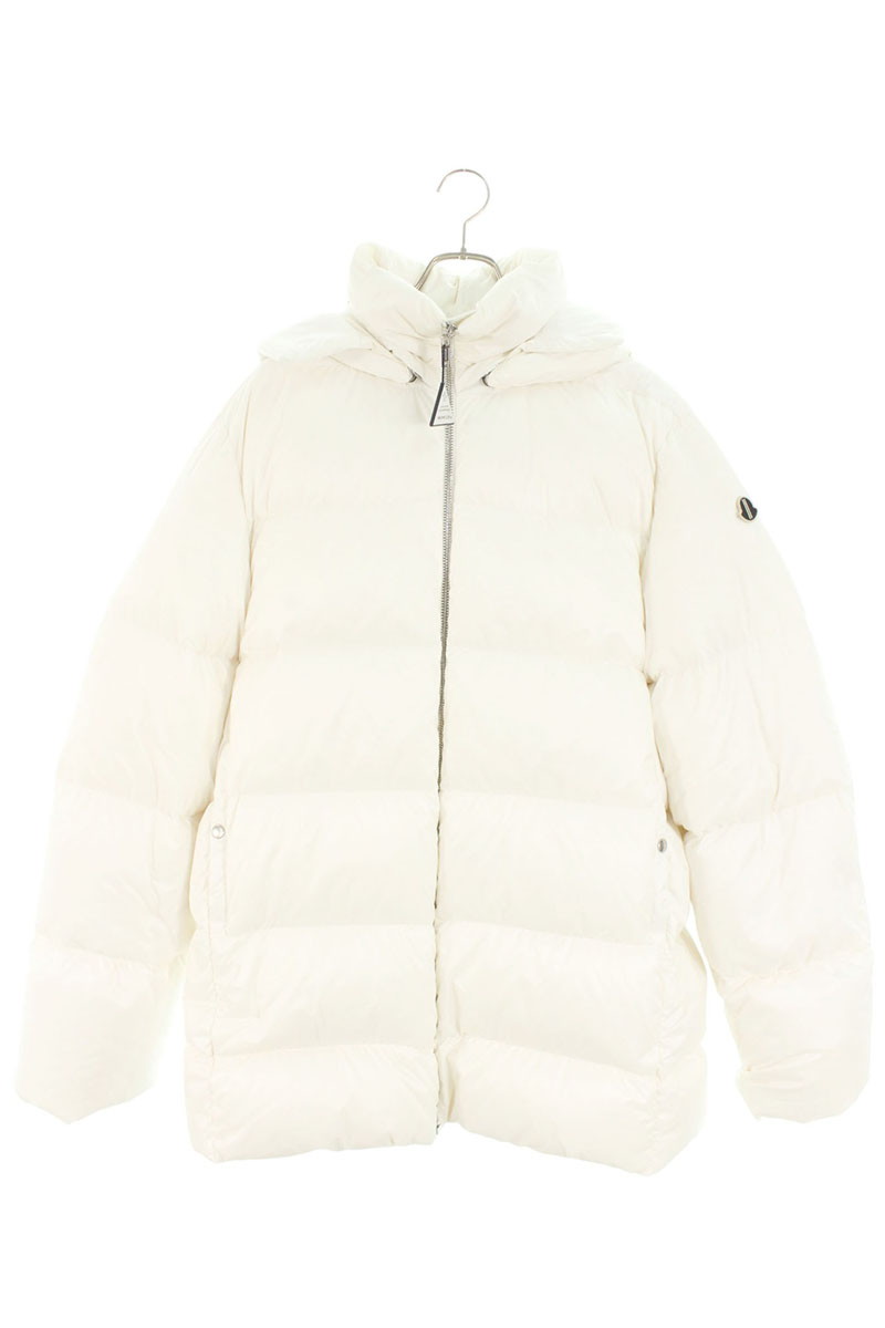 モンクレール MONCLER ×リックオウエンス Rick Owens サイズ:2  CYCLOPIC COAT フーデッドダウンコート(ホワイト)【802152】【SB01】【メンズ】【中古】bb380#rinkan*A