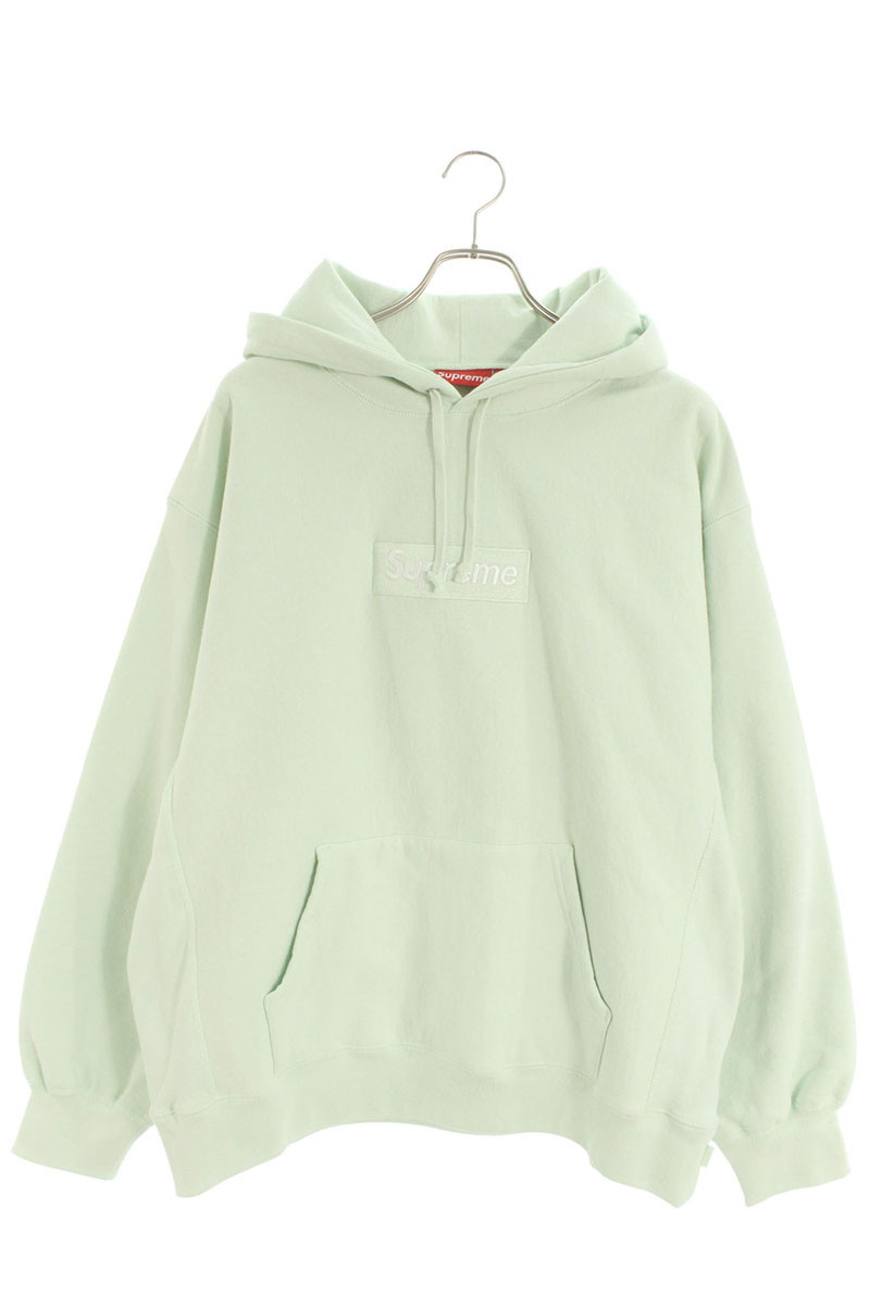 シュプリーム SUPREME　 サイズ:L 23AW Box Logo Hooded Sweatshirt ボックスロゴフーデッドスウェットシャツパーカー(ライトグリーン)【812152】【OM10】【メンズ】【中古】bb51#rinkan*S
