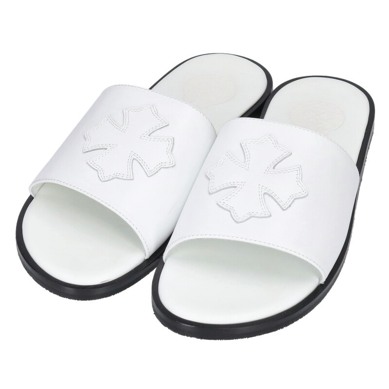 楽天市場】CHROME HEARTS LEATHER SANDALS CH SLIDE BLACK シューズ