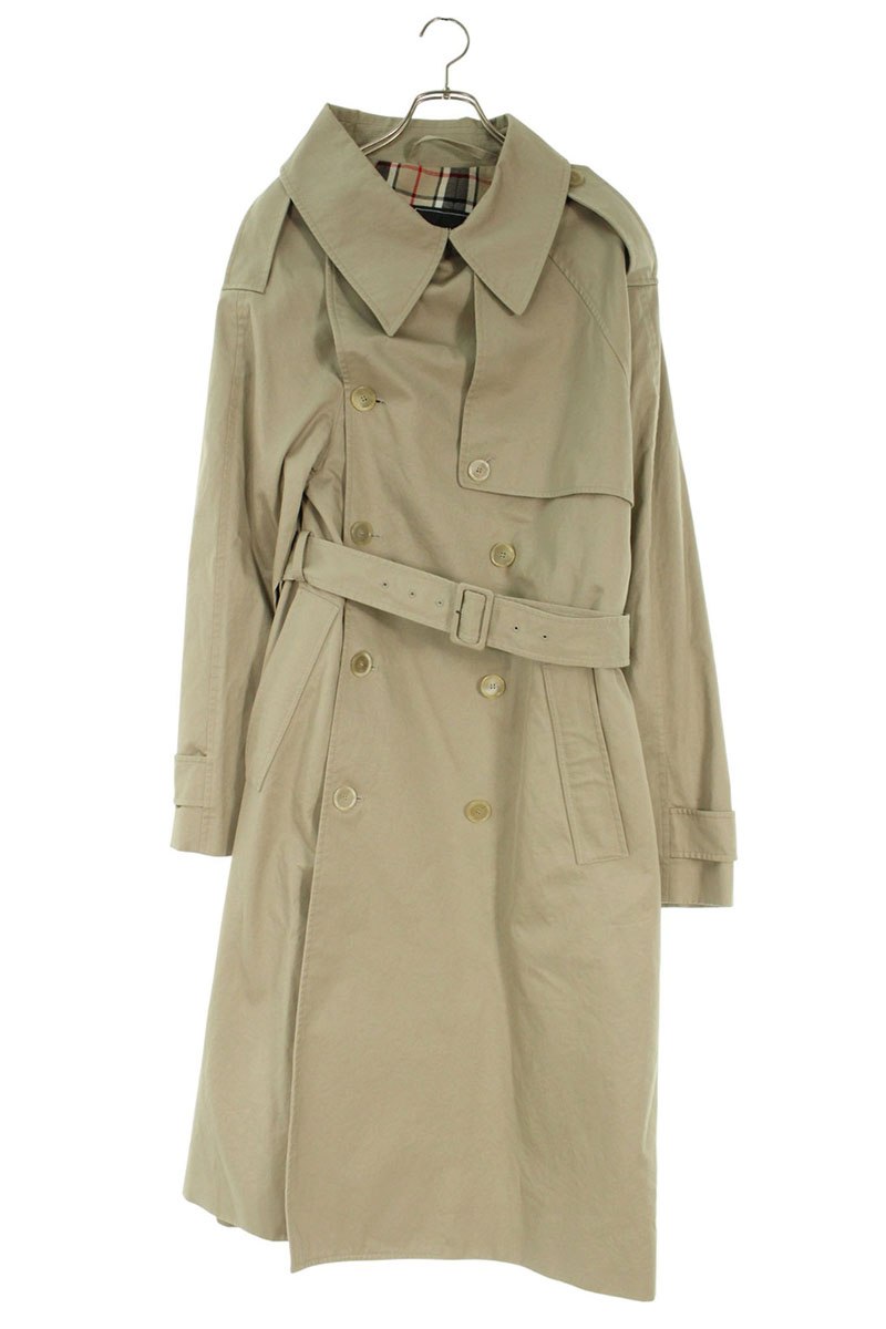 バレンシアガ BALENCIAGA　 サイズ:XS 663007 TKP06 オーバーサイズトレンチコート(ベージュ)【101062】【BS99】【レディース】【中古】bb187#rinkan*B