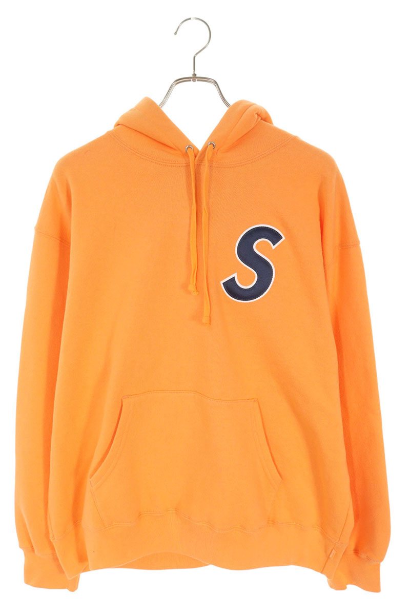 シュプリーム SUPREME　 サイズ:L S Logo Hooded Sweatshirt Sロゴプルオーバーパーカー(オレンジ)【312152】【OM10】【メンズ】【中古】bb51#rinkan*A