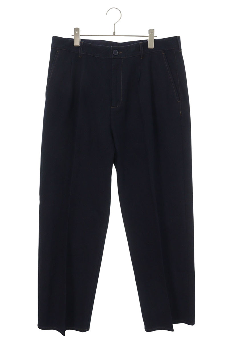グッチ GUCCI　 サイズ:52 774200 XDCRT プリーツトラウザーロングパンツ(ネイビー)【101062】【BS99】【メンズ】【中古】bb187#rinkan*A