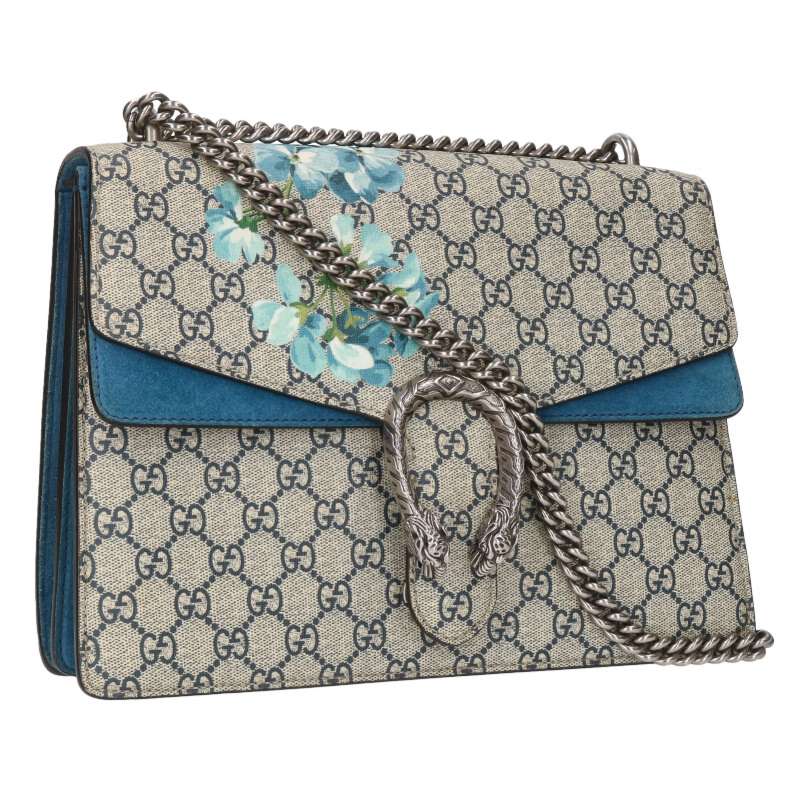 グッチ GUCCI   400235 ディオニュソス GG総柄PVCチェーン店ショルダーバッグ(ベージュ調×青み調)【222152】【BS99】【小物】【中古】bb132#rinkan*B