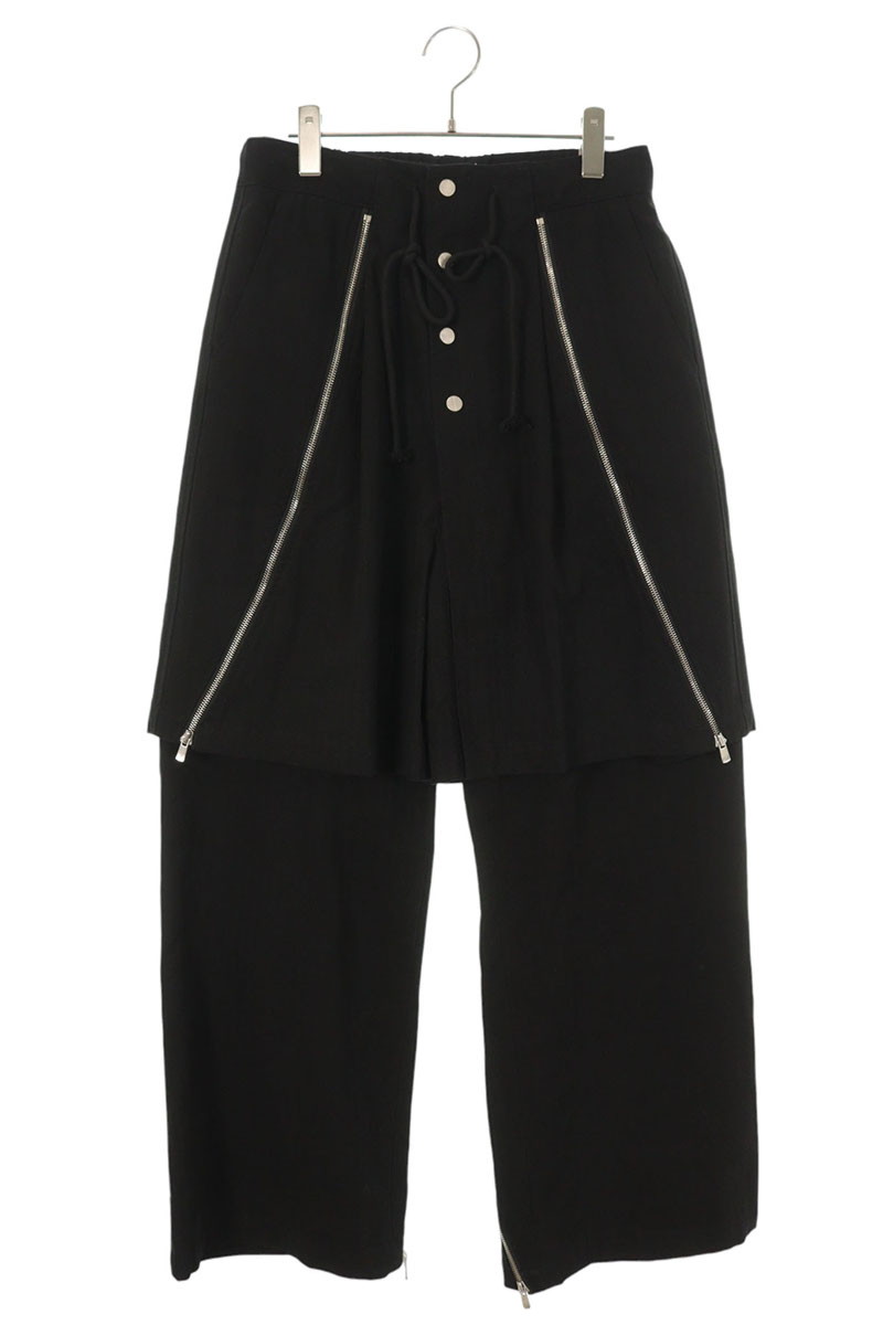 トリプルエフポスタルサービス FFF POSTAL SERVICE　サイズ:30 Double Layered Zip Trousers V2 ダブルレイヤードシップトラウザーロングパンツ(ブラック)【512152】【BS55】【メンズ】【中古】bb380#rinkan*S｜RINKAN
