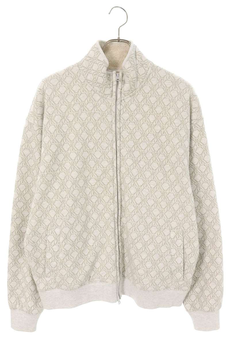 口づけ KITH 大きさ:M  Bonded Fleece Wyona Full Zip ボーン総柄ジップブルゾン(白いこと調)【101062】【BS99】【メンズ】【中古】bb334#rinkan*B