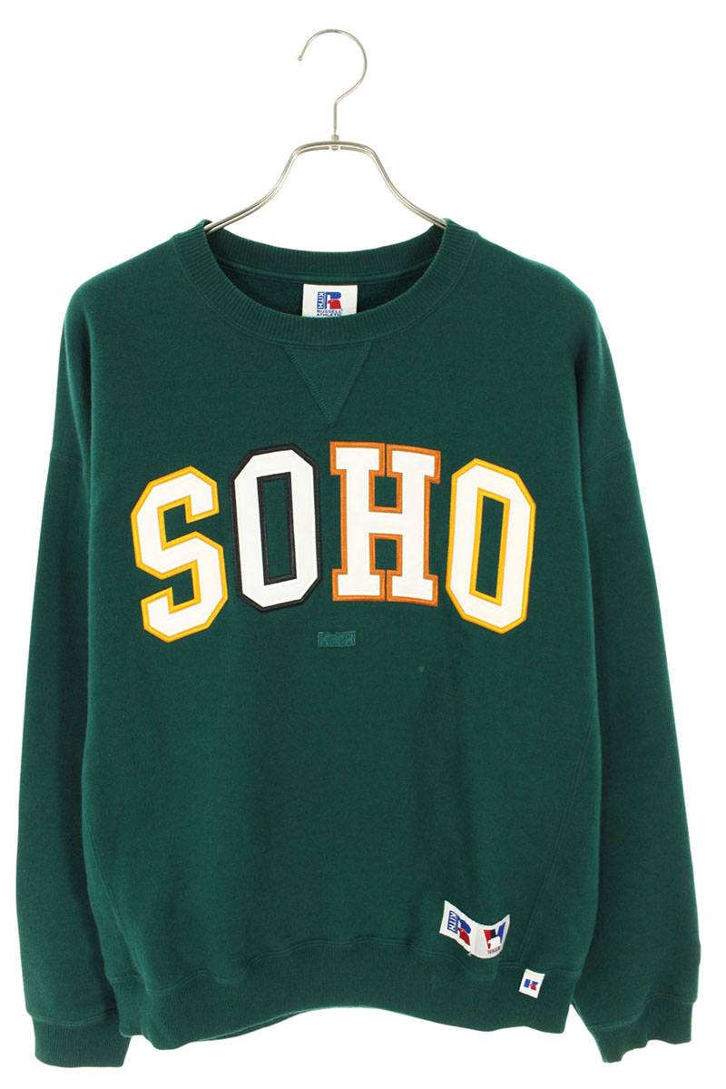 キス KITH　 ×ラッセルアスレチック RUSSELL ATHLETIC サイズ:M VOGUE SOHOクルーネックスウェット(グリーン)【101062】【BS99】【メンズ】【中古】bb33#rinkan*B