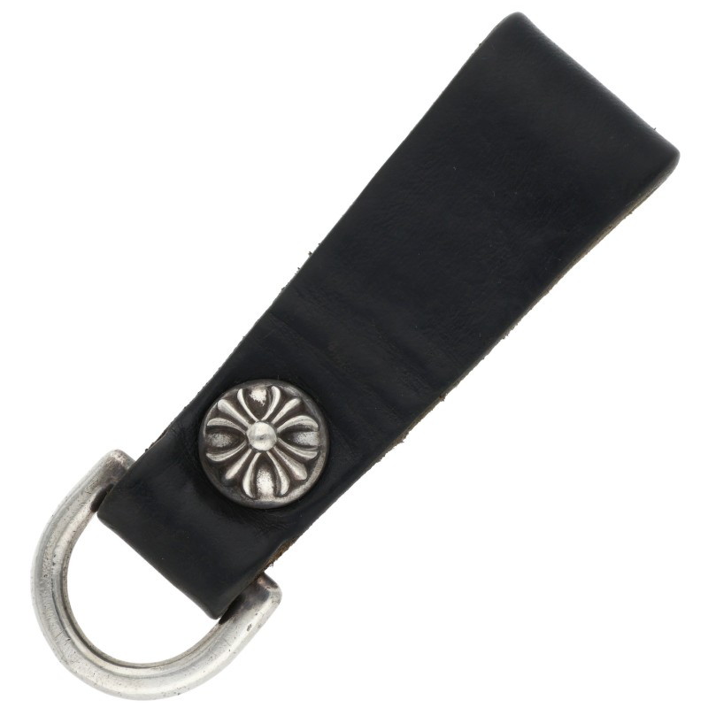 クロムハーツ Chrome Hearts   BELT LOOP D RING Dカンクロスボールボタンベルトループ(黒いこと×しろがね色 総掛け目22.55g)【812152】【聞き入れる15】【小物】【中古】bb297#rinkan*B メンズベルト-ベルト・サスペンダー