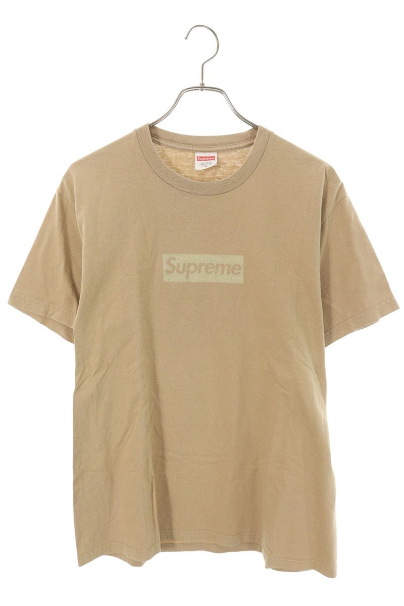 シュプリーム SUPREME 大いさ:M  Tonal Box Logo Tee トーナルボックスロゴティーシャツ(ベージュ)【114062】【OM10】【メンズ】【中古】bb356#rinkan*B