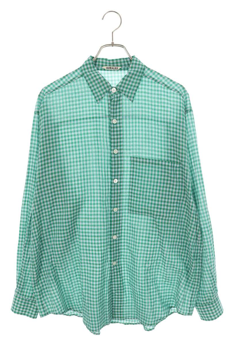 楽天市場】AURALEE 2020AW Super Light Wool Check Shirts A20AS01LC