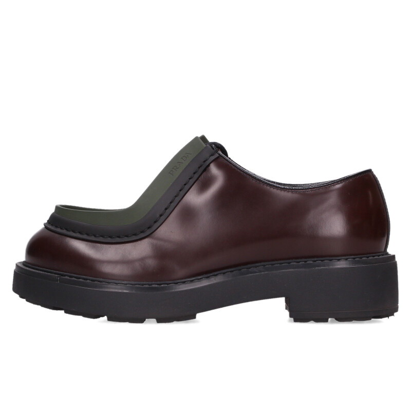 楽天市場】【プラダ】Prada 厚底 ウィングチップ レザー レースアップ