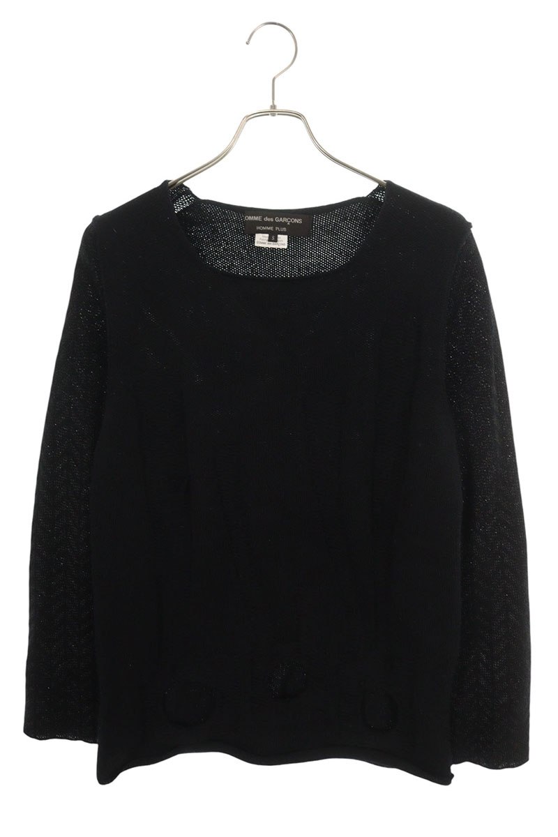 コムデギャルソンオムプリュス COMME des GARCONS HOMME PLUS　 サイズ:S PN-N003 AD2014ホールデザインニット(ブラック)【122152】【BS99】【メンズ】【中古】bb187#rinkan*B 14,326円