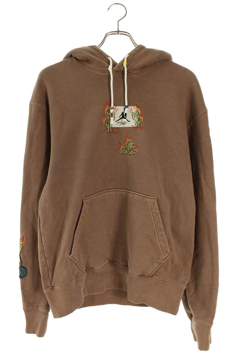 ナイキ NIKE ×トラヴィススコット Travis Scott 大きさ:S  JORDAN BRAND M J TS HOODIE DO4093-256 ティーシャツパーカー(赤銅色)【101062】【BS99】【メンズ】【中古】bb205#rinkan*B