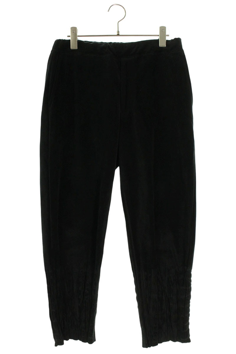 イッセイミヤケメン ISSEY MIYAKE MEN 大きさ:1  ME83FF235 ベロアロングパンツ(黒いこと)【101062】【BS99】【メンズ】【中古】bb187#rinkan*B