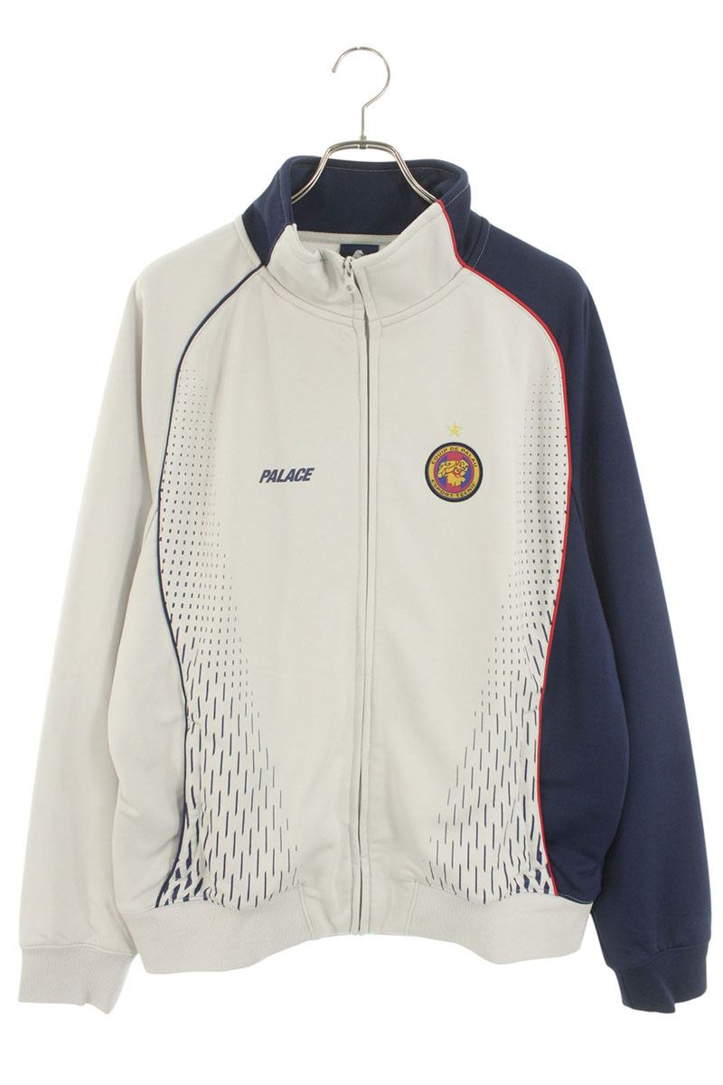 パレス Palace サイズ:XL  pro team polyknit funnel トラックジャケット(ベージュ×ネイビー)【722152】【BS99】【メンズ】【中古】bb94#rinkan*S