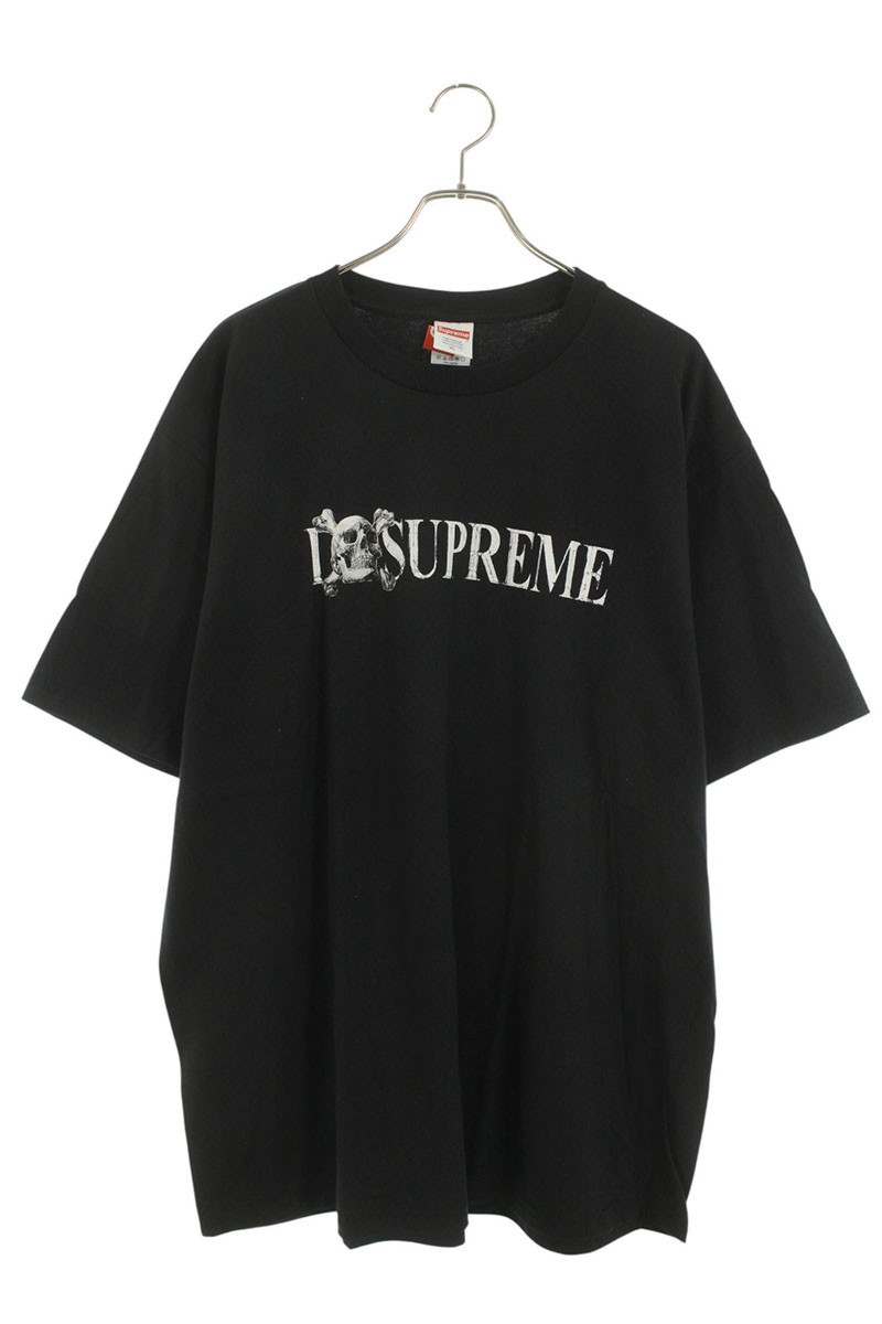 シュプリーム SUPREME 大きさ:XL  Skull tee スカルロゴプリントプルオーバー(黒いこと×白いこと)【923062】【SB01】【メンズ】【中古】bb94#rinkan*S