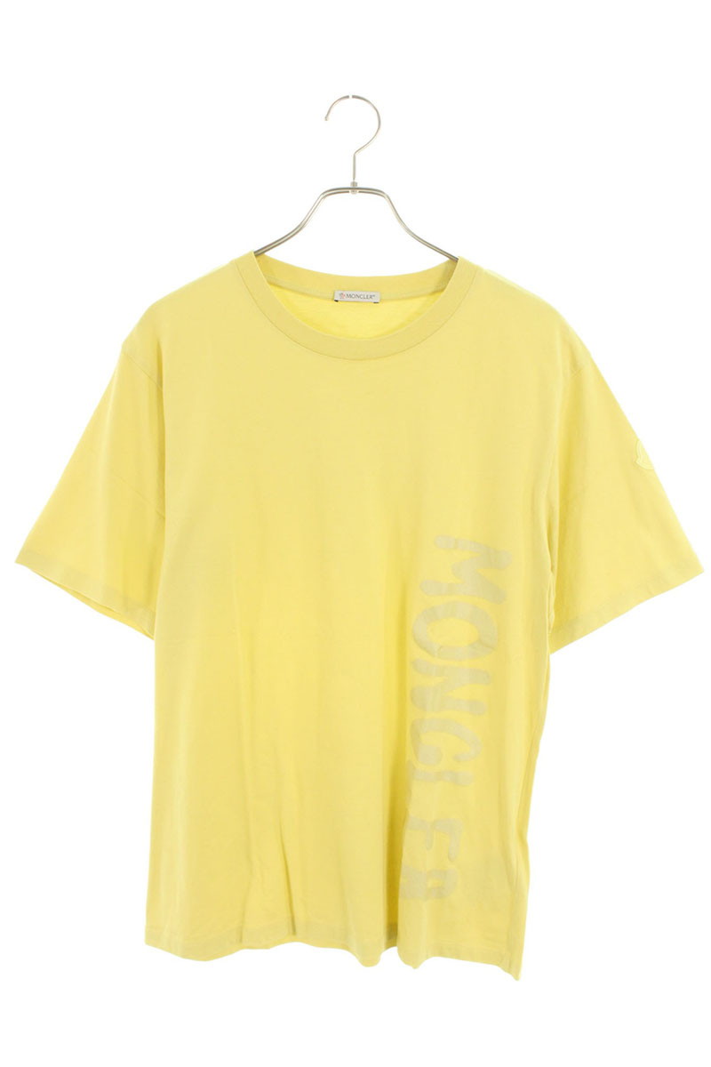 モンクレール MONCLER　 サイズ:L SS T-SHIRT ロゴプリントTシャツ(イエロー)【401062】【OM10】【メンズ】【中古】bb356#rinkan*B 14,230円