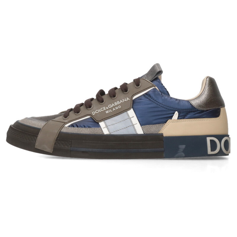 ドルチェアンドガッバーナ DOLCE \u0026 GABBANA 大いさ:12  2ZERO CUSTOM SNEAKERS ローカットスニーカー(赤銅色×青碧×薄墨色)【032152】【BS99】【メンズ】【小物】【中古】bb356#rinkan*B