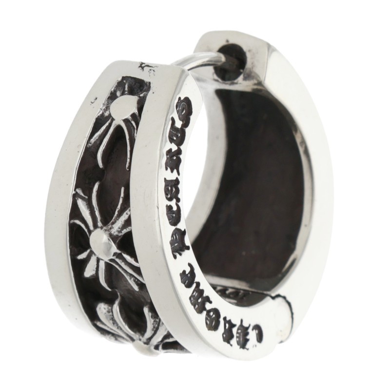 クロムハーツ Chrome Hearts   NARROW V-CHX R ナローV CHX しろがね色ピアス(しろがね色 7.9g)【401062】【FK04】【小物】【中古】bb223#rinkan*B