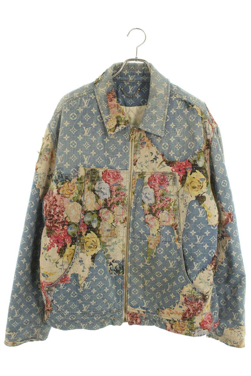 ルイヴィトン LOUISVUITTON 大きさ:52  22AW  RM222 JF0 HNA90W デストロイドワークウェアデニムブルゾン(インディゴ)【722152】【SB01】【メンズ】【中古】bb295#rinkan*B