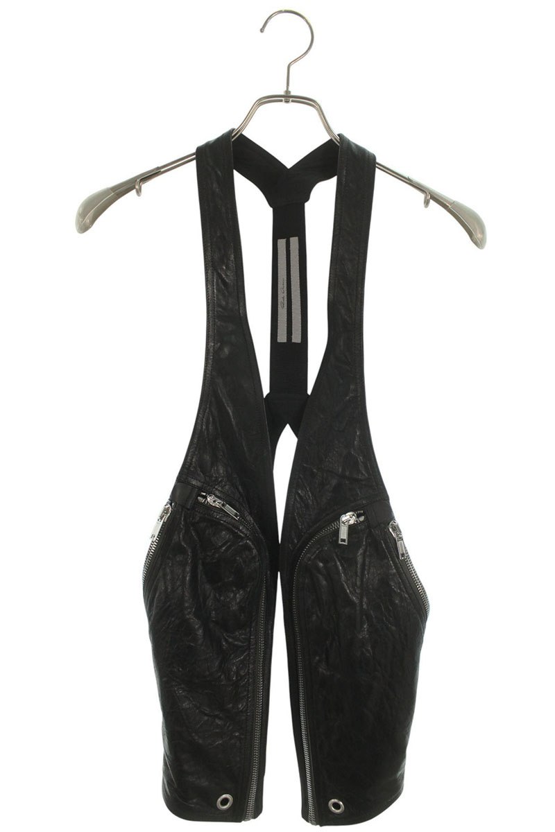 リックオウエンス Rick Owens 大きさ:46  26SS  RU01F2763LBE バウハウスレザーベスト(黒いこと)【032152】【SB01】【メンズ】【新古品】bb78#rinkan*N