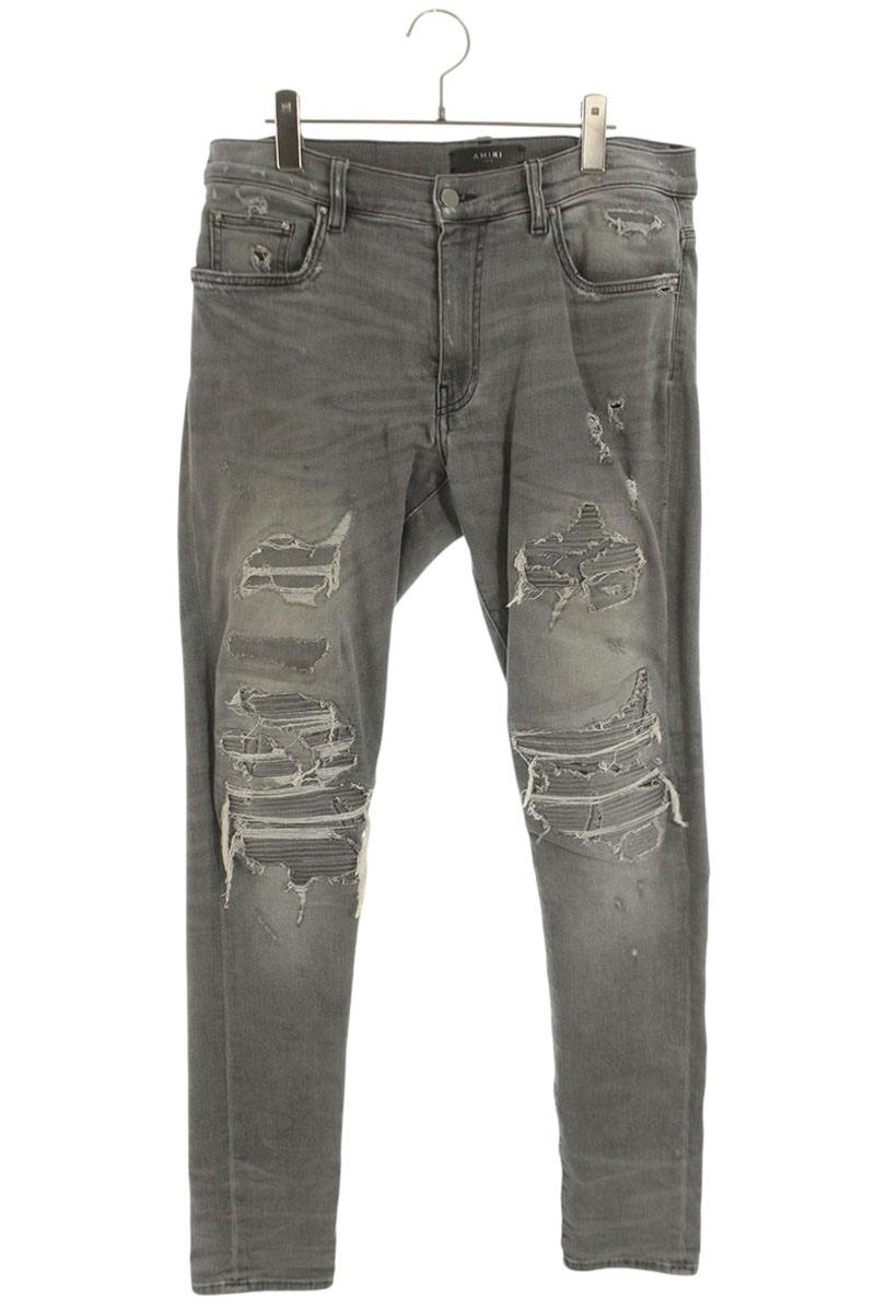 楽天市場】アミリ AMIRI サイズ:30インチ Leather Thrasher Jean