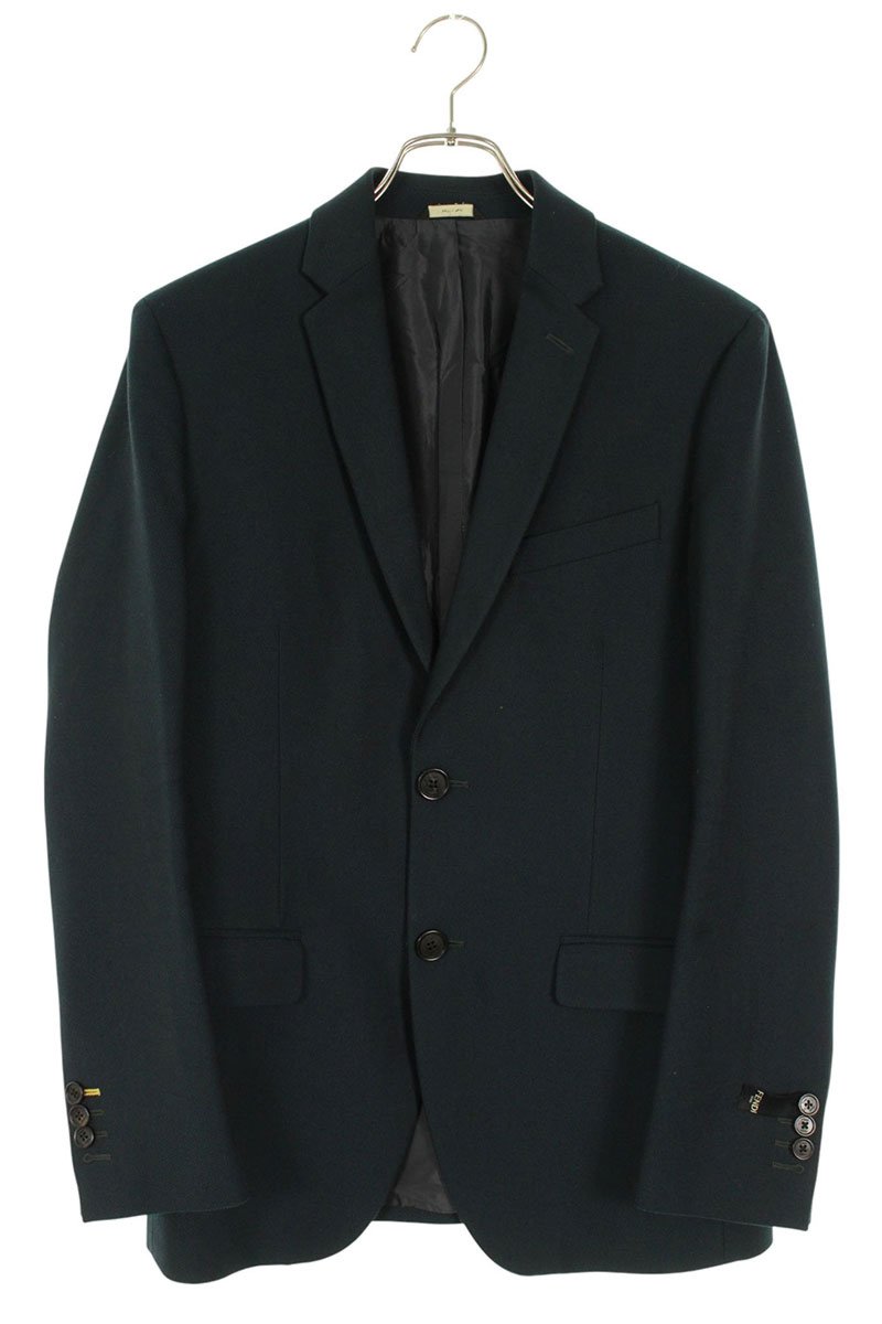 フェンディ FENDI　 サイズ:46 FJ0861 袖ロゴテーラードジャケット(グリーン)【701062】【OM10】【メンズ】【中古】bb205#rinkan*B