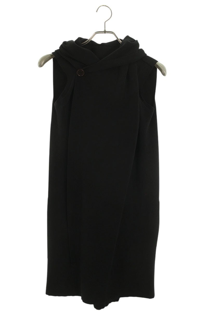 リックオウエンス Rick Owens 大きさ:S  12SS  RU3661 ノースリーブロングパーカー(黒いこと)【901062】【BS99】【メンズ】【中古】bb87#rinkan*B