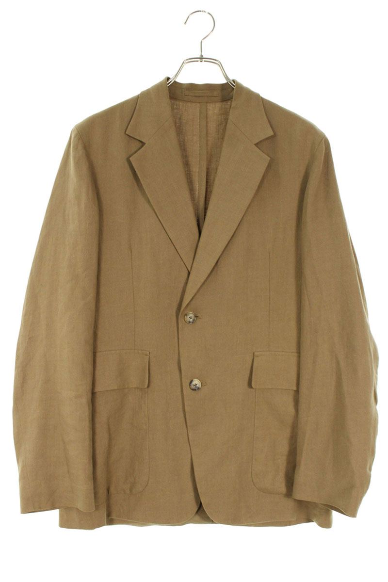 ザクラシック The CLASIK　 サイズ:46 FLAP POCKET BLAZER CKJK-157 リネンシルク混2ボタンテーラードジャケット(ブラウン)【011062】【BS99】【メンズ】【中古】bb205#rinkan*A